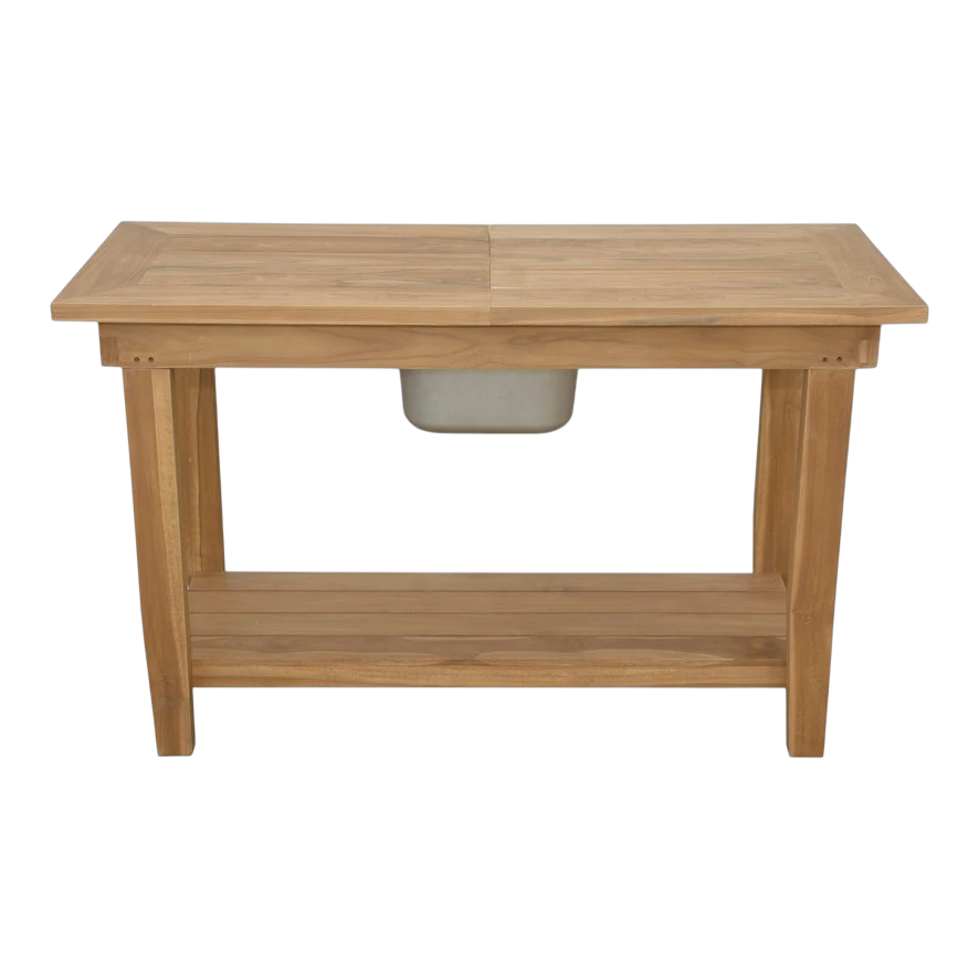 TB-4821.2 Anderson Teak - Nautilus Console Table w/ SS Container - Image 3