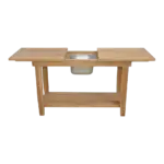 Anderson Teak - Nautilus Console Table w/ SS Container