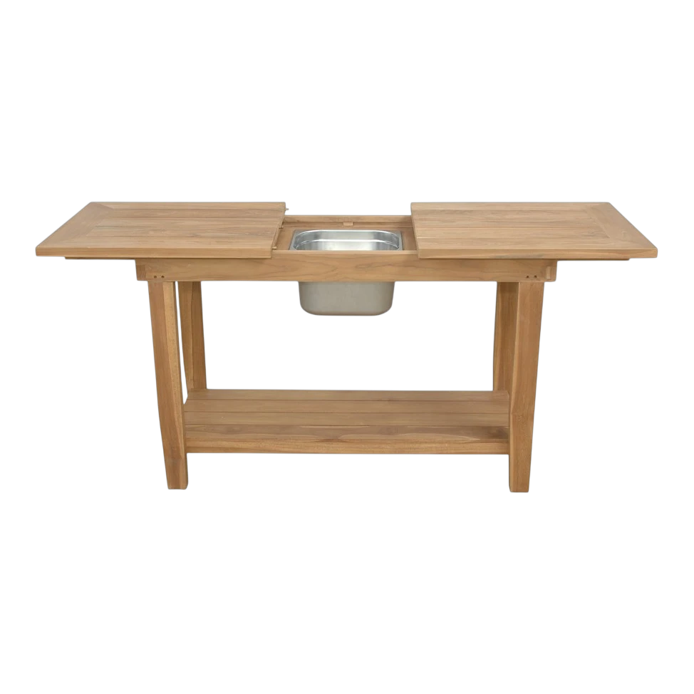 TB-4821.3 Anderson Teak - Nautilus Console Table w/ SS Container - Image 1
