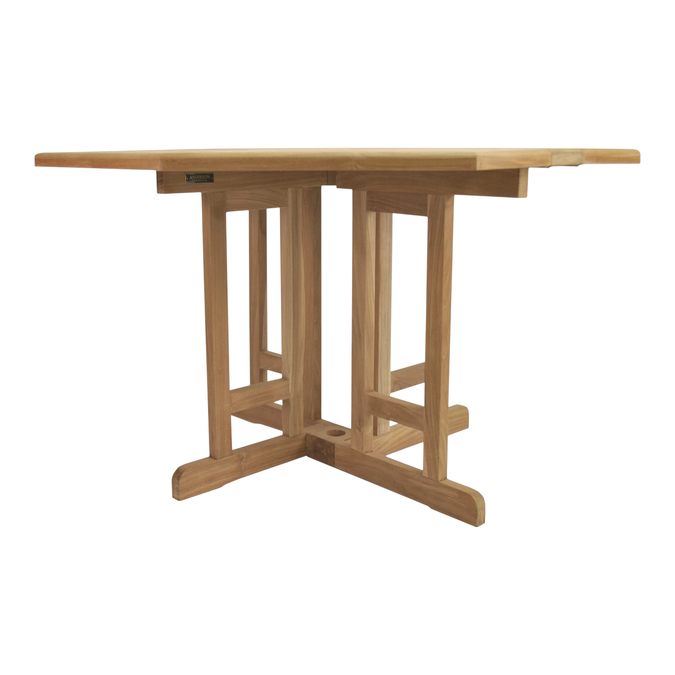 TBF-120BO.1 Anderson Teak - Butterfly 47" Octagonal FoldingTable - Image 2