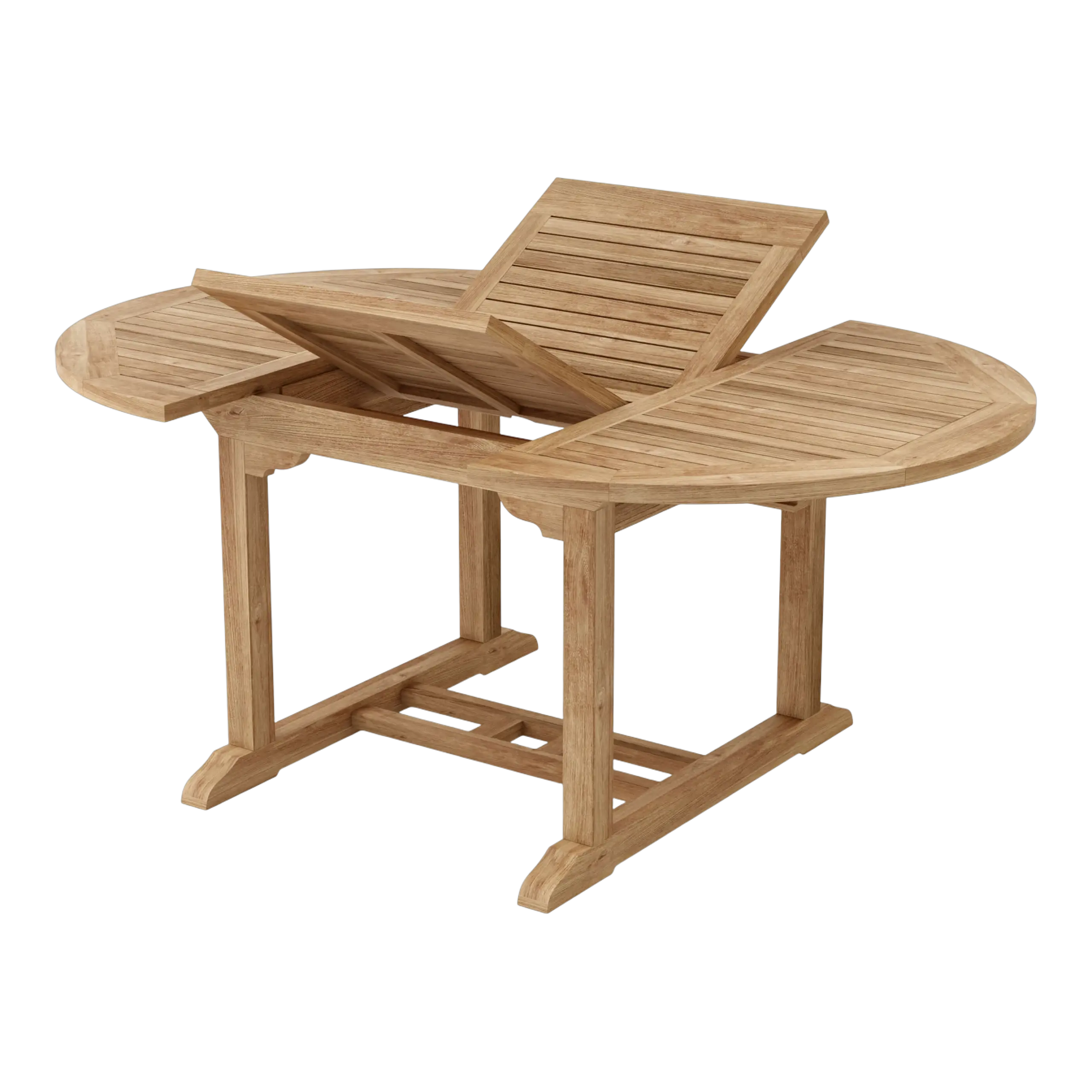 TBX-071VT-Bahama-71-Oval-Extension-Table_rev01_cam03 Anderson Teak - Bahama 71" Oval Extension Table Extra Thick Wood - Image 2