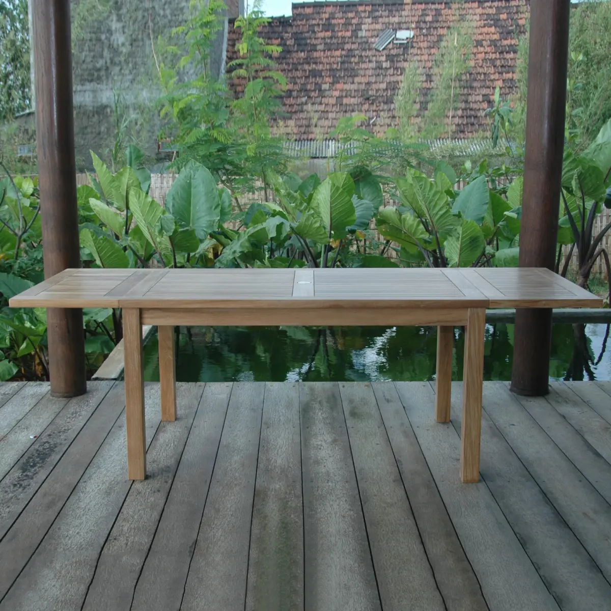 Anderson Teak - Bahama 95" Rectangular Table w/ Double Leaf Extensions - Image 1