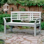 Anderson Teak - Sakura 2-Seater Teak Bench In White Finish