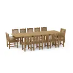 Anderson Teak - SET-320 13-pc Chelsea Rectangular Double Extension Dining Table Set - Image 2