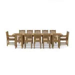 Anderson Teak - SET-320 13-pc Chelsea Rectangular Double Extension Dining Table Set - Image 3