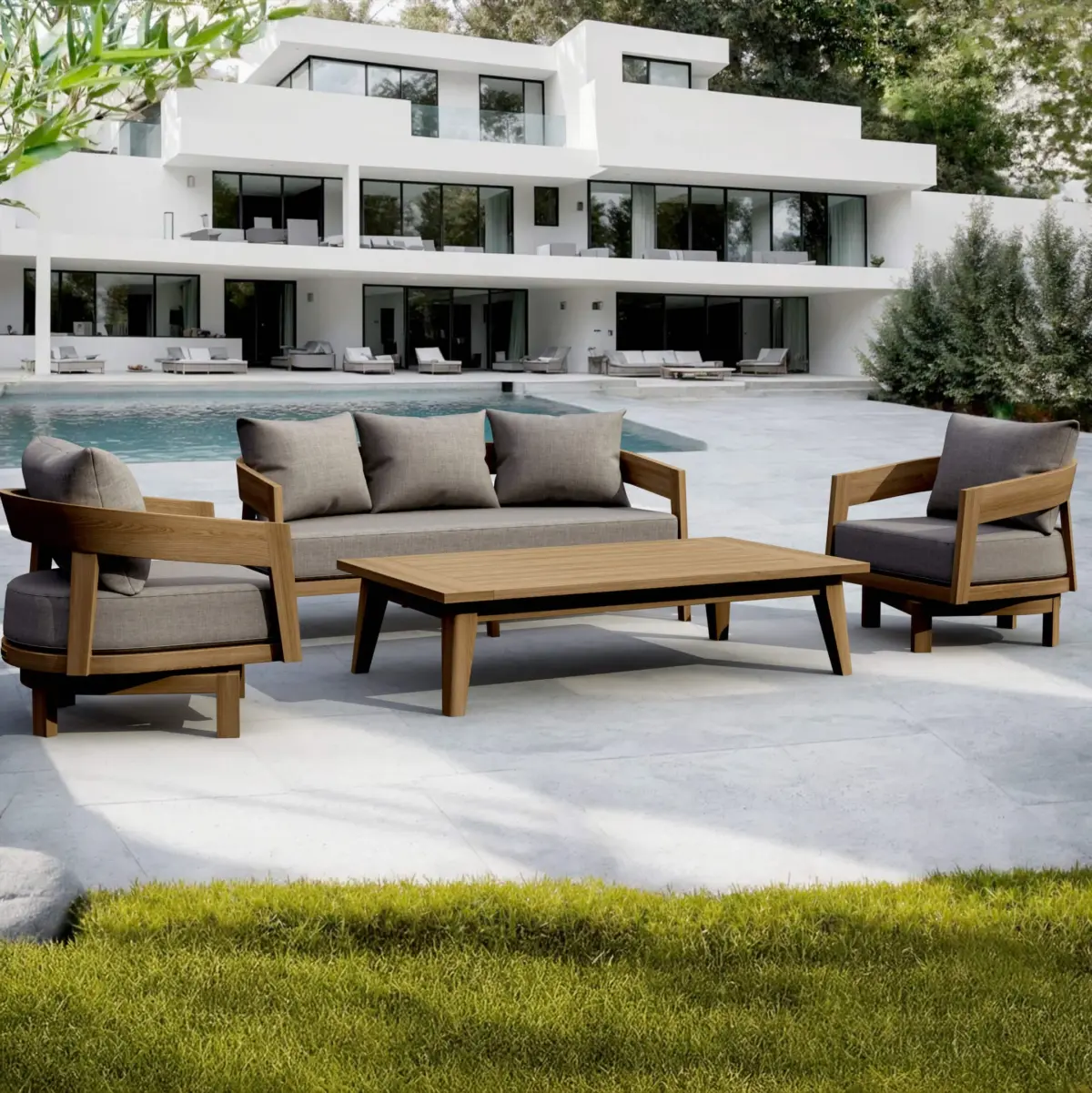 Toscana 4 Piece Deep Seating Lounge Set