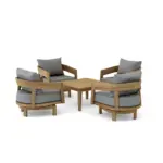 Anderson Teak - SET-371 Toscana 5-pc Deep Seating Swivel Set - Image 2