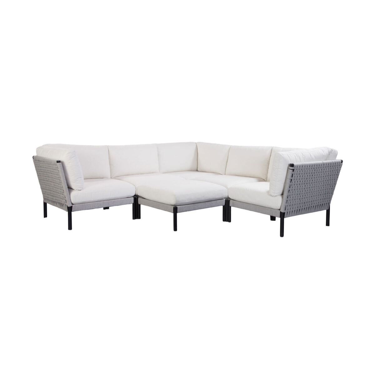 Spectra Home - Calabasas Sectional with Ottoman in Solid Ivory