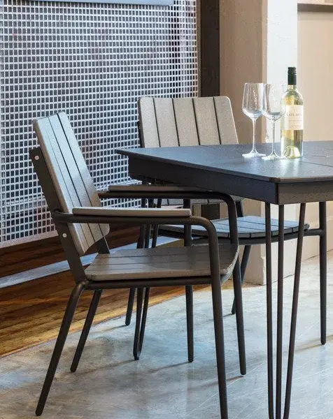 Seaside Casual - HIP STACKABLE DINING ARM CHAIR